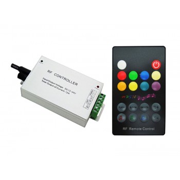 RGB music контроллер 12A RF 144W 12V (18 кнопок)